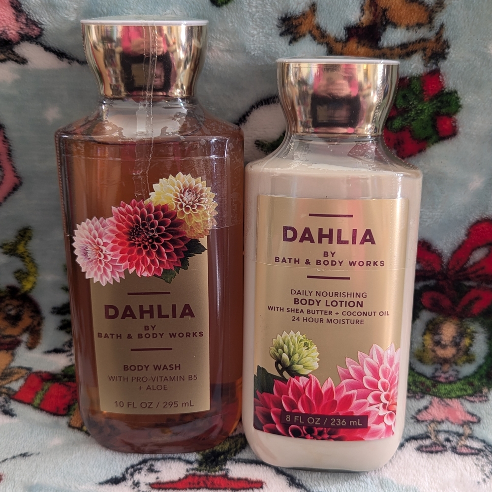 Bath & Body Works - Dahlia - Body Wash and Lotion Duo